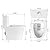 GIVINGTREE Dual Flush Elongated Standard One Piece Toilet with Comfortable Seat Height, Powerful & Quiet Dual Flush Modern Toilet, 12'' Rough-In, Glossy White?6636