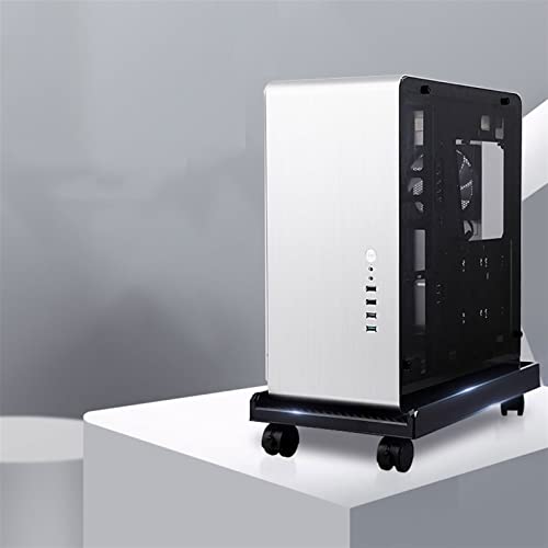 Soporte CPU de escritorio con ruedas para torre PC, plástico resistente de 18.5×9.8×3.3 pulgadas miniatura 6