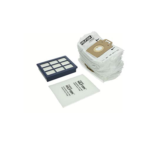 NILFISK 8 Sacs Aspirateur + 2 Pré-filtres Power + 1 filtre Hepa 13 Ref. 107403114