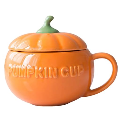 Luxshiny 1 Pc Tazas De Calabaza De Halloween Taza De Agua De Halloween Taza De Leche De Halloween Taza Naranja Taza De Leche De Calabaza Cerámica 3d Brillo De Labios Tonos Terrestres