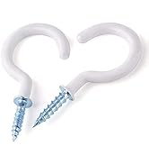 30 Stück Schraubhaken Deckenhaken mit Schützende Kunststoffabdeckung Weiß