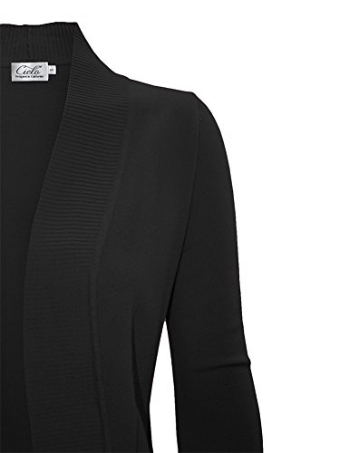 Women's Solid Basic Open Front Pockets Knit Sweater Cardigan4