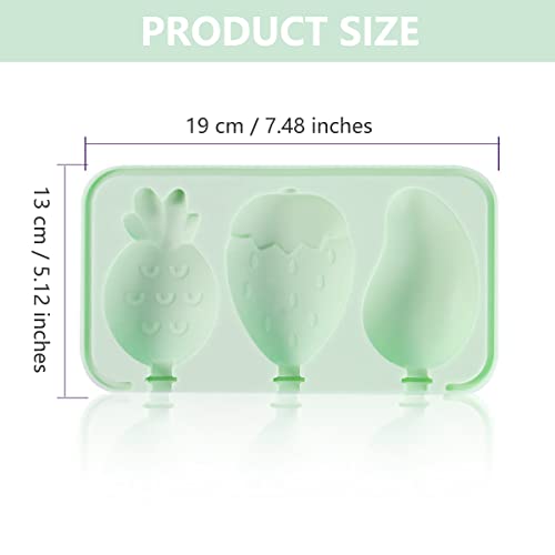 Eisformen Eis am Stiel Kinder,Silikon Eis am Stie Formen,Eis Pop Form,Hausgemachte gefrorene Baby Eis am Stiel Formen für Kinder,Eis am Stiel Formen Silikon Bpa frei,Eis am Stiel (Blaues Nilpferd) – Bild 3