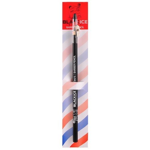 Black Ice Spray Barber Pencil (Black) - 6 Pieces, Tool can be Used for Making Distinctive Beard, Mustache and Eyebrow Arches, Color: Black, Pencil to Fill in Missing Spots.