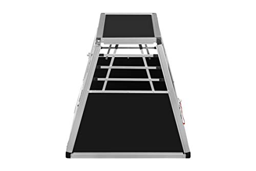 ALPUNA Transportbox N36 – Aluminium Hundebox 70×86×68 cm – Auto Hundebox mit Notausstieg, sicherer Hundetransport im Kofferraum