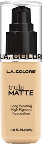 L.A. COLORS Truly Matte Foundation, Porcelain, 1 Ounce