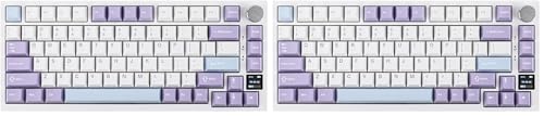 Image of EPOMAKER Ajazz AK820 Pro 75% Wireless Mechanical Keyboard with TFT Smart Display&Knob, Gasket-Mounted Gaming Keyboard, BT /2.4GHz /USB-C Wired (Purple, Gift Switch) (Pack of 2)