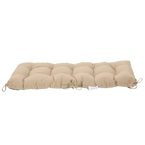 Image of QILLOWAY Outdoor Bench Cushion - 51x18x4 Inch Waterproof Patio Bench Cushion, Durable Bench Cushions for Outdoor Furniture, Replacement Outdoor Bench Cushions for Garden, Deck,Beige,Sand,Camel
