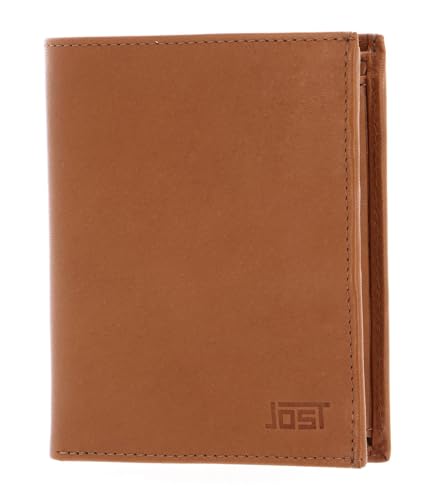 Porte-monnaie Futura en cuir cognac JOST au design élégant