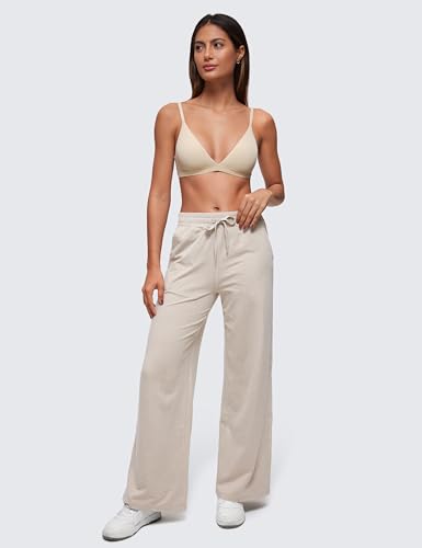 CRZ YOGA Softhold Womens Double Lined Triangle Bralette - Adjustable Straps Unlined Wireless Cami Plunge T-Shirt Everyday Bra4