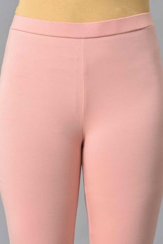 Image of W for Woman Women's Regular Fit High Rise Coral Cotton Jersey Tights