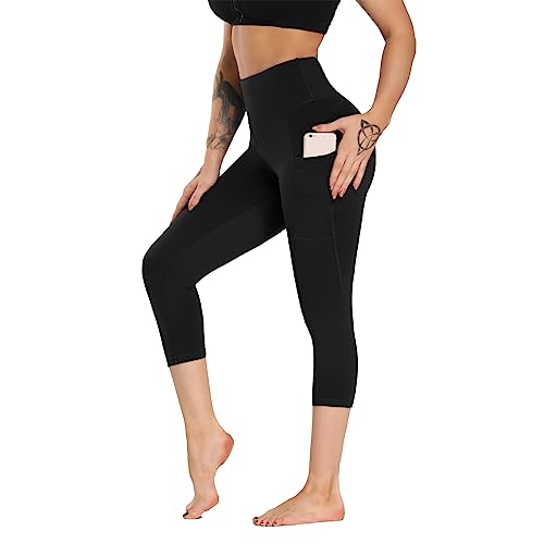DDOBB Leggings Damen 3/4 High Waist Capri Leggins Blickdicht Caprihose...