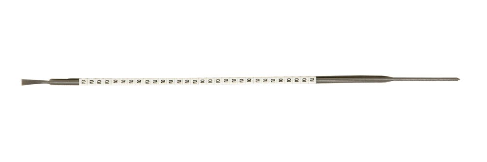 Brady SCN05-2 0.053" - 0.073" Wire Diameter, Nylon, Black on White Clip Sleeve Wire Marker, Legend "2" (Pack of 10 Wands, 300 Marker Sleeves)