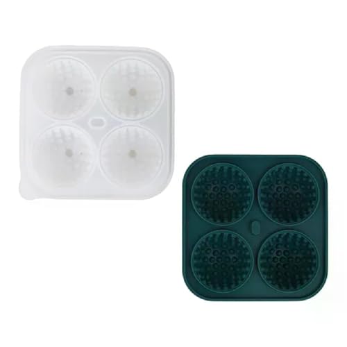 Bandeja para cubitos de hielo forma pelota de golf verde miniatura 3