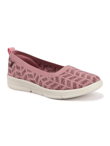 Image of Carlton London Women's Breathable Lightweight Everyday Patterned Ballet Flat