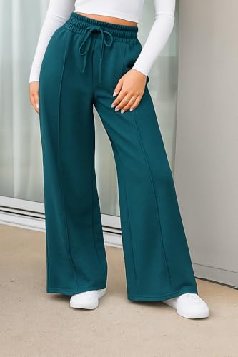 Image of Q - RIOUS Women's Wide Leg Drawstring Relaxed Fit Trouser