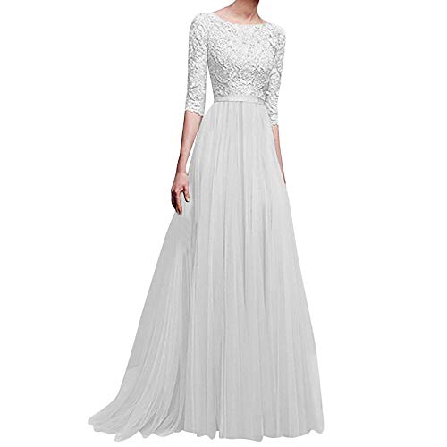 Vestidos Largo Mujer de Novia POLP Elegantes Tallas Grandes Vestidos,Fiesta Falda Espalda...