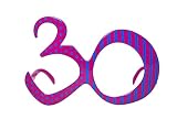 PartyDeco Brillen in Form von Zahlen 30 Fuchsia Sonnenbrille Zubehör für Runde Geburtstag Verkleidungen Geschenk für Geburtstag lustige Gadgets