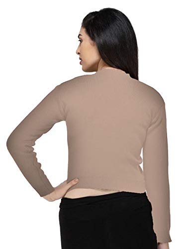 Image of Women Winter Wear V-Neck Full Sleeves Regular Fit Woollen Blouse