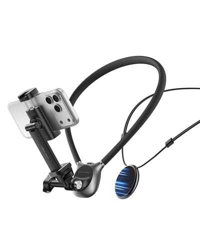 MARTVSEN Neck Phone Holder - Dual Mode Stability Quick-Release POV Mount for All Smartphones - Universal Hand Free Neck Phone Holder for Recording, TikTok, & YouTube Vlog Rig