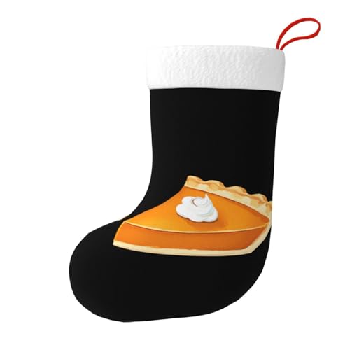 Whjssf Calcetines decorativos de Navidad con estampado de pastel de calabaza y mermelada de arándanos para árboles de Navidad, mesas de comedor