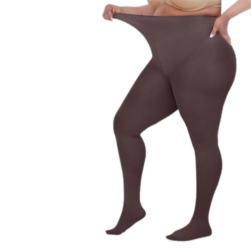 Image of LISSELE Opaque Plus Size Tights for Women - Microfiber, Run Resistant Toe Plus Size Stockings - Footed Tights Pack, 1X-8X