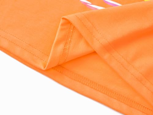 Image of Dvenki Girls Graphics Crop Short Sleeve Crewneck Tee Size 6-18 | soft cotton blend fabric, cropped short hem, fun graphic print, casual summer tops for school and vacation