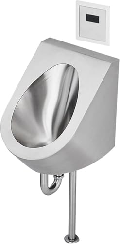 男性用自動センサー小便器 - 壁掛け式ステンレススチール製インテリジェント誘導フラッシュ商業用大人用浴室トイレ高効率衛生設計
