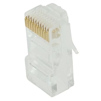 RiteAV - RJ50 10p10c Modular Connector for Flat Cable, Stranded Crimp 10 PCS Pack