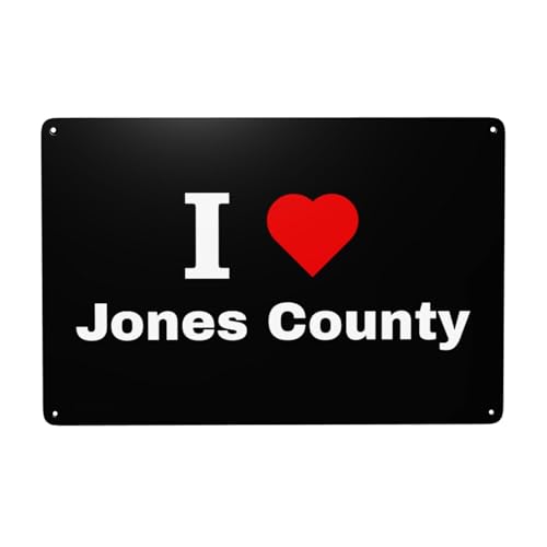 I Love Jones County Metal Tin Sign Wall Decor For Yard Home Bar Coffee Kitchen Walls Garages Funny Vintage Tin Sign Wall Plaque Poster 8x12 Inch