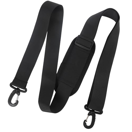 JiaHeHe Verstellbarer Schultergurt für Taschen, 90-160 cm, Schwarz, Mit Schulterpolster, 38 mm Breite, Robustes Nylon für Laptoptaschen, Reisetaschen, Kamerataschen, Sporttaschen und Umhängetaschen
