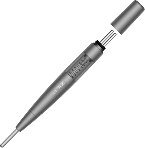 ペン型美顔器 フェイス ツボ押し棒 【SNS話題商品・雑誌に掲載】バネ式 美顔器 コリほぐし 筋膜リリース フェイスライン クマ 目元ケア 表情筋 リフトアップ 静音設計 フェイス 耳ツボ押し棒 誕生日 お祝い 記念日 母の日のプレゼント 贈り物 (グレー)