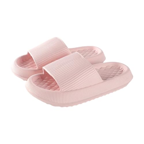 Pillow Slippers for Women and Men Non Slip Quick Drying Shower Slides Bathroom Sandals ，Ultra Cushion ，Thick Sole（Size：40-41，Pink） 02