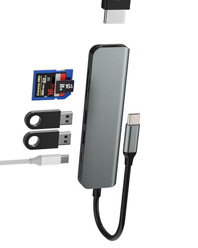 Hub C6in1 Type C Multiporta Adattatore Lettore Schede SD Micro SD TF OTG 3.0 per Apple iphone 16 tipo C Ricarica cavo Macbook Docking Station per iPad compatibile per Samsung thunderbolt hdmi usb