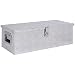 Produktbild HOMCOM Gerätekasten 76 x 33 x 25 cm Werkzeugkasten Deichselbox Transportbox Alubox Alukoffer Aluminiumkiste Alu Silber