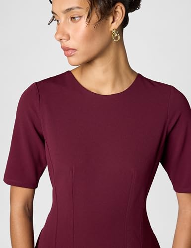 Image of Maggy London Womens Short Sleeve Double Pleat Midi DressDress