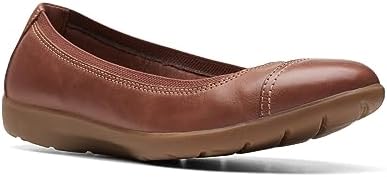 Clarks Women's Meadow Opal Ballet Flat, Tan Leather, 8.5 | Image 3