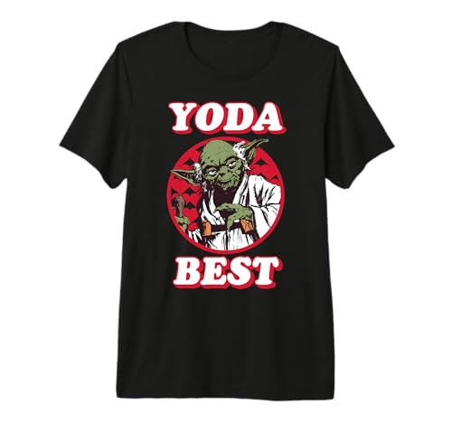 T-shirt Star Wars Vintage Yoda Best pour homme en coton premium