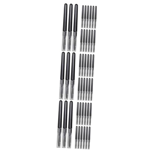 PLAFOPE 3sets Brow Brush Lid Eyebrow Makeup Brush Set Portable Eyebrow Grooming Kit 20pcs*3