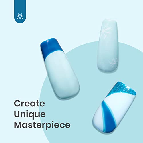 Image of Beetles Teal Gel Nail Polish Set, Navy Blue Jewel Tone Sparkle Gel Polish