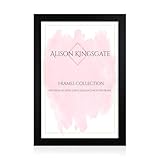 Alison Kingsgate Modern 90X60CM Black Picture Frames- Engineered Wood Photo Frame with Shatterproof Perspex Front- Ideal for Posters, Certificates & Artwork- Wall Mount or Tabletop Display - Image 1