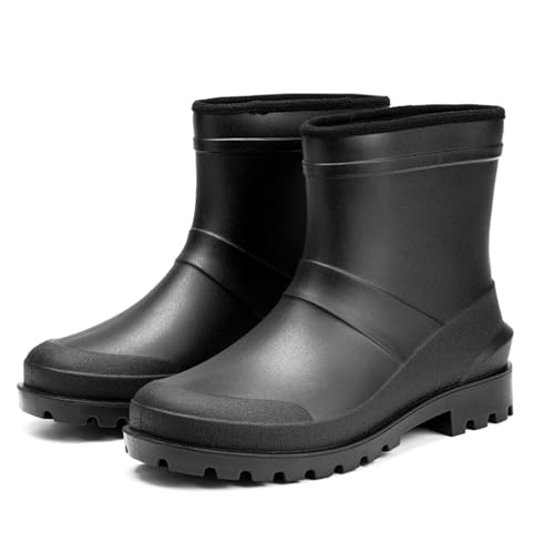 Ankle Rubber Rain Boot Mens Ankle Rain Shoes Waterproof Garden Boots Mens Short Rain Boots