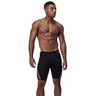 Speedo Men's Hyperboom Placement Jammer | Swim Training | Fitness | Chlorine Resistant Jammer, Black/Hyper Yellow, 34