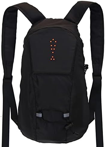LED Bike Backpack - 15L Reflective Backpack With Direction Indica...