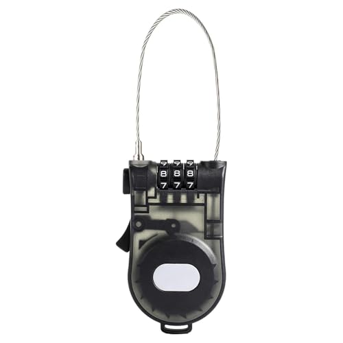 Cable de bloqueo de equipaje, cable de seguridad ajustable, combinación de 3 dígitos, protector portátil para bicicleta, patinete, esquí, patio, jardín, camping, accesorio de seguridad antirrobo
