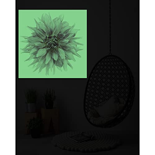 Tableau fleurs luminescent DCF039-1 en toile 80x80cm - 4