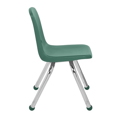 Image of Factory Direct Partners 12 inch School Chairs, Stackable Kids Classroom Chair, Set of 4 Stacking Student Chair with Ball Glides For Preschool, Kindergarten, and Early Learning Centers, Assorted Colors