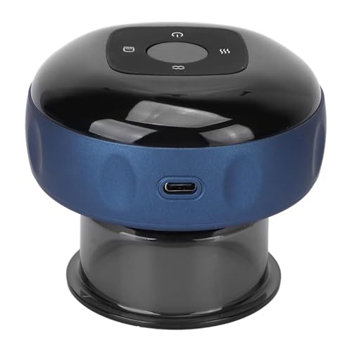 Ventosa eléctrica de 12 niveles con compresión caliente, 1800 mAh tipo C recargable, cuerpo inalámbrico en negro, azul, rojo