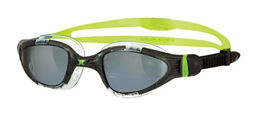 Zoggs Aqua Flex Titanium Gafas de Natación, Hombre, Negro/Verde, Talla Única