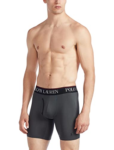 Image of POLO RALPH LAUREN Men's Underwear Boxer Briefs Pack, 3-Pack, 4D Flex Cooling Microfiber Underwear, Wicking Boxer Briefs
